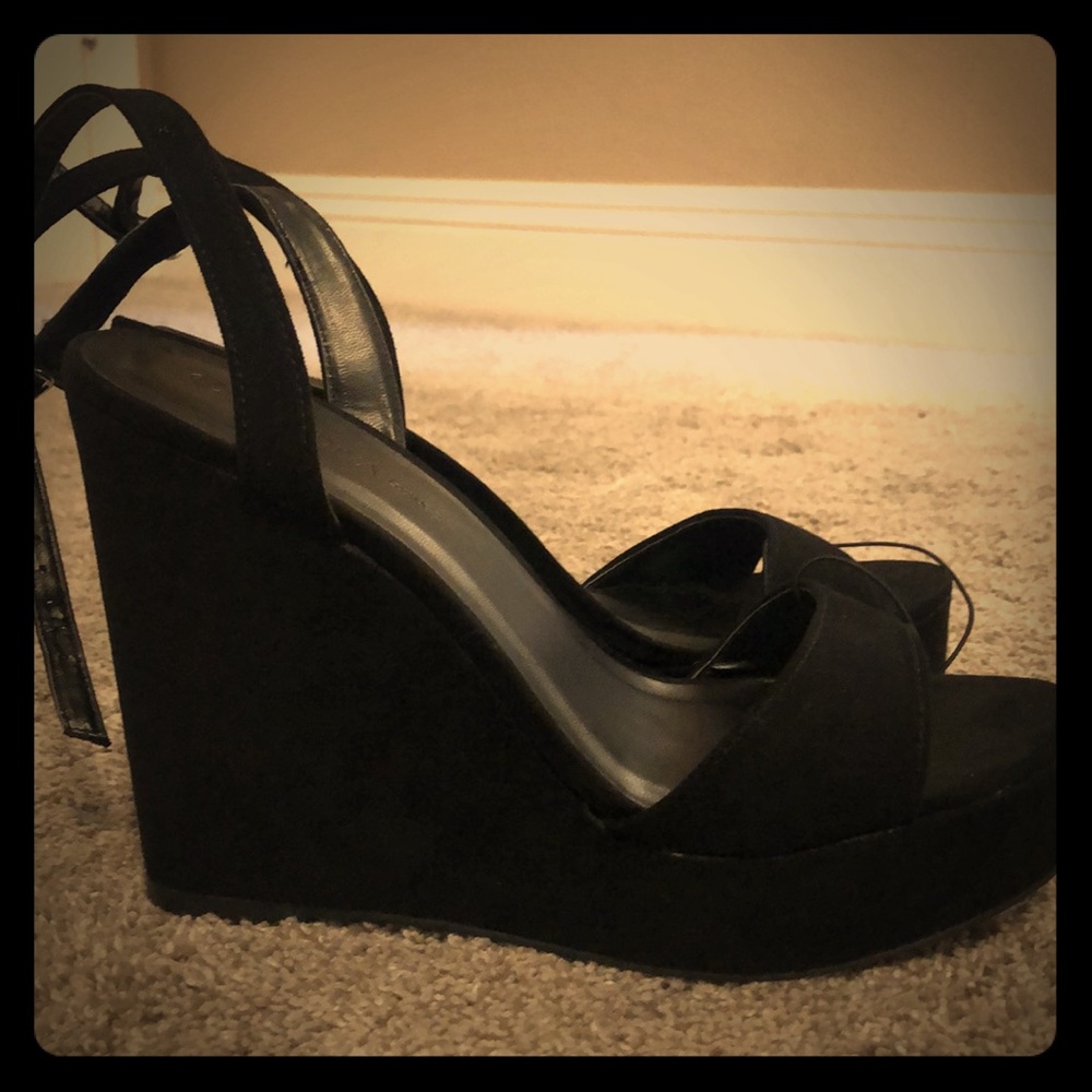 Black wedges/heels